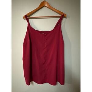 Lane Bryant Red Sleeveless Button Front Cami Tank Top Women’s Plus 18